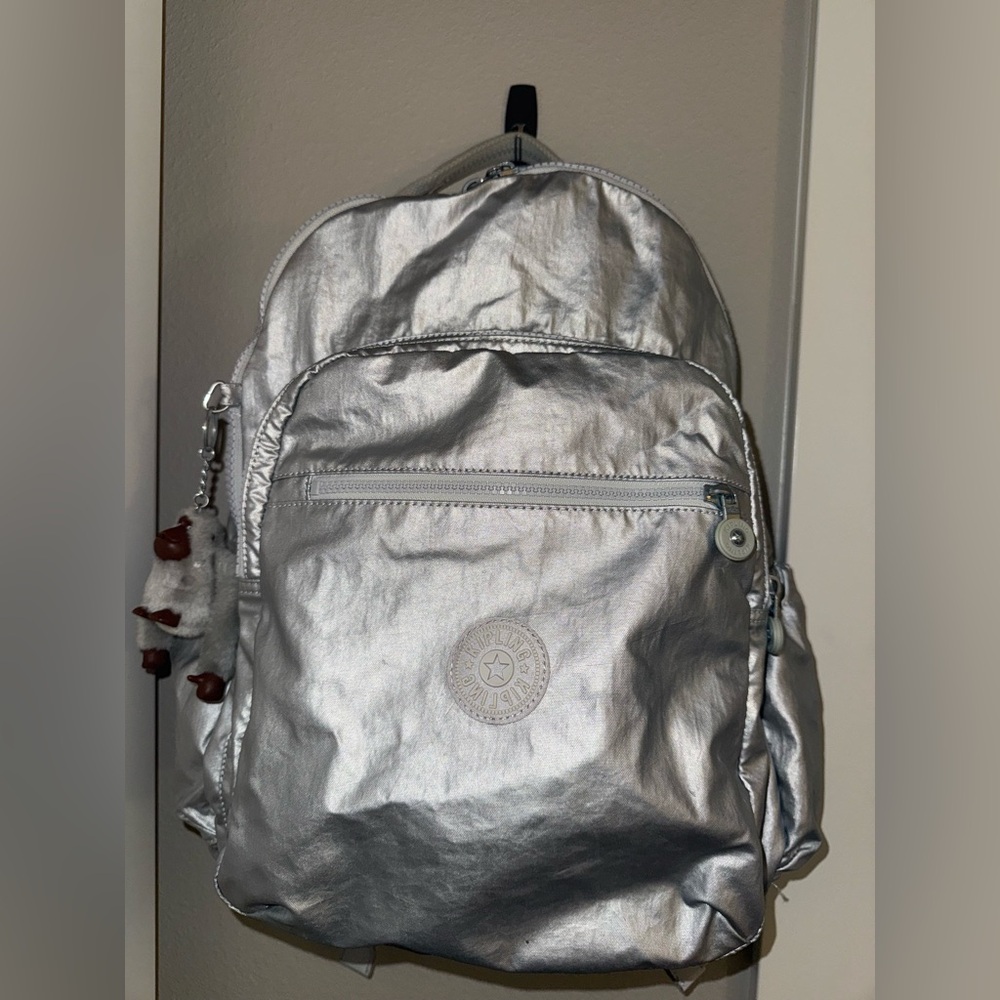 Kipling Silver Backpack